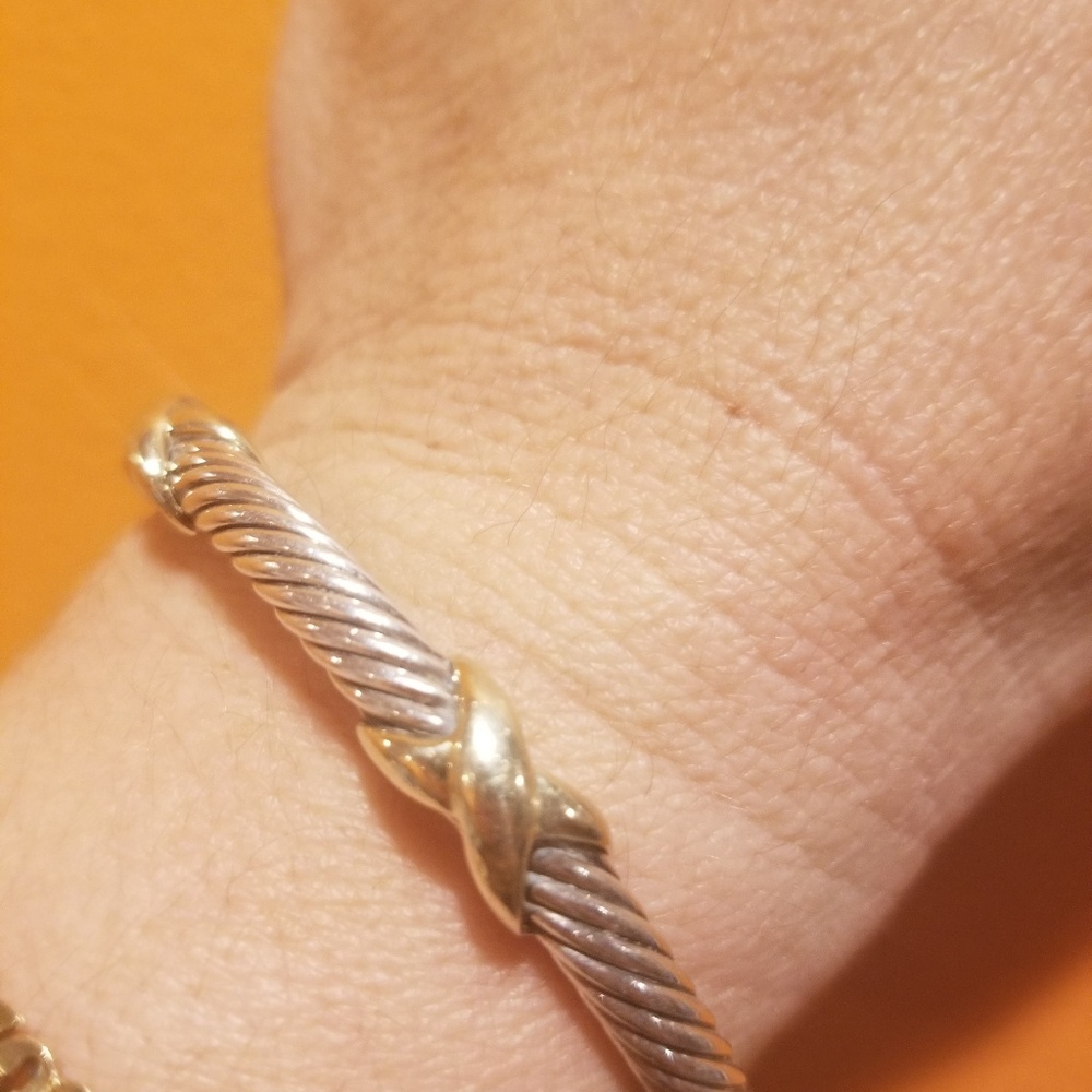 David yurman double x ss and 14k bracelet